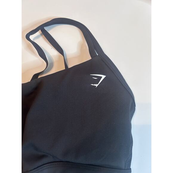 Gymshark Women's Light Support One Shoulder Sports Bra Black Small NWT - Picture 3 of 6